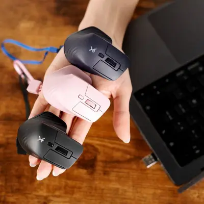 Mini Mouse Recargable Silencioso, Conexion Dual 2.4GHZ+BLUETOOTH Receptor Usb/usb-c Rosa Perfect Choice