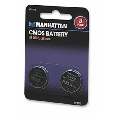 Bateria Pila, Manhattan, 432528, Cmos 3V, 2 Piezas, Cr 2032