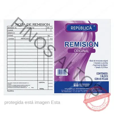 Remisión original Pinos Altos de 1/8