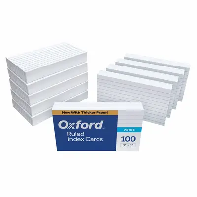 Tarjeta índice Oxford color blanco