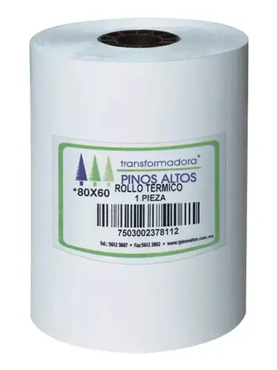 Rollo de papel térmico Pinos Altos 80 x