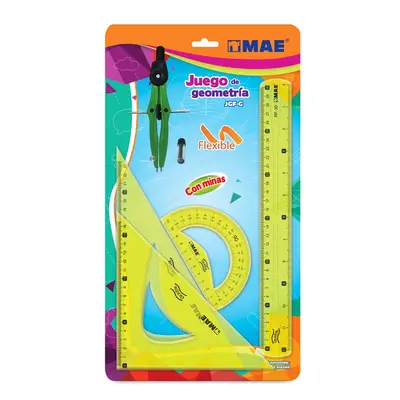 Juego de Geometría marca MAE Flexible