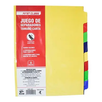 Juego de separadores Dietrix carta color