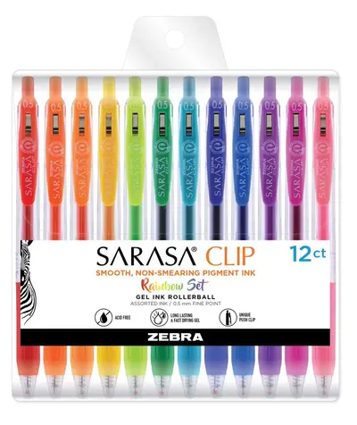 Bolígrafo de gel ZEBRA Sarasa clip media