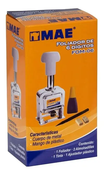 Foliador semiautomatico de 6 digitos mae
