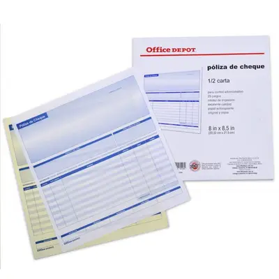 Póliza Cheque 1/2 Carta