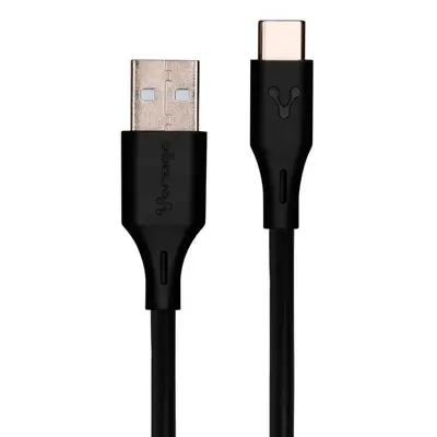 Cable USB a Tipo C / Vorago / 1 Metro / Carga Rapida / Negro