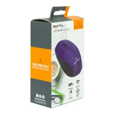 Mouse Inalambrico 1600 DPI Optico Conector USB Perfect Choice Root Pro - Morado