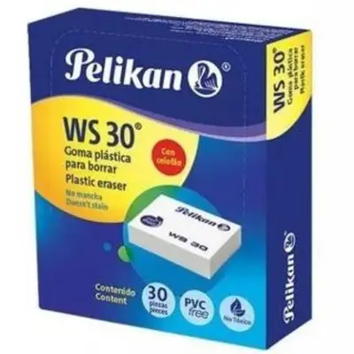 Goma Pelikan WS30 plástica blanca caja
