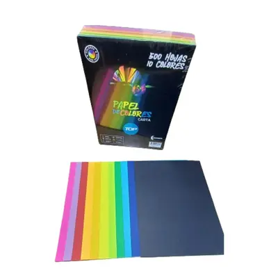 Paquete De Hojas De Colores Tamaño Carta C/500 Hjs