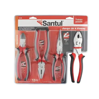Juego de 4 pinzas profesionales santul