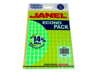 Etiqueta JANEL econopack no.1 verde