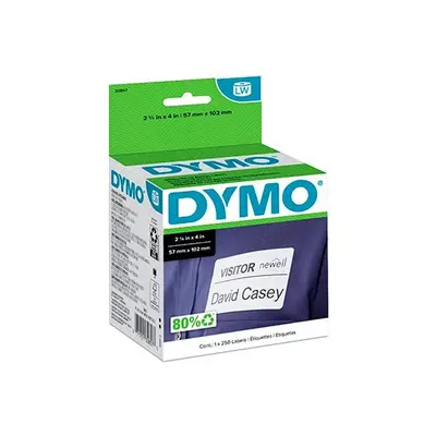 Etiqueta Dymo Label Writer negro sobre