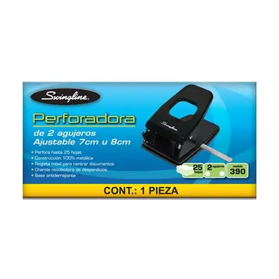 Perforadora ajustable 2 orificios ACCO