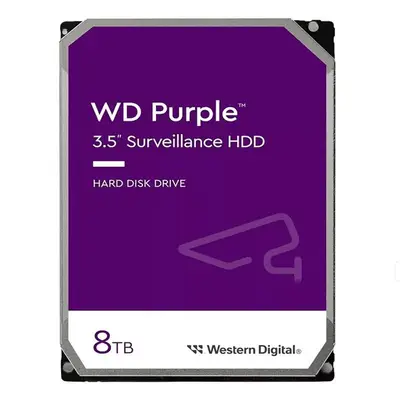 Disco Duro Interno WD Purple 8TB 3.5 Escritorio SATA3 6GB/S 256MB 24X7 DVR NVR 1-16 Bahias 1-64 Camara WD85PURZ