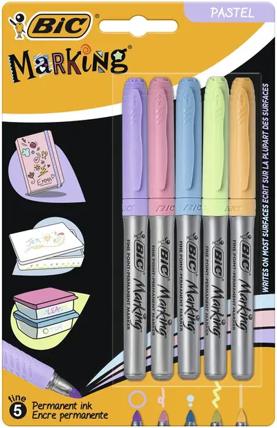 Marcador permanente BIC Marking blíster con 6 marcadores