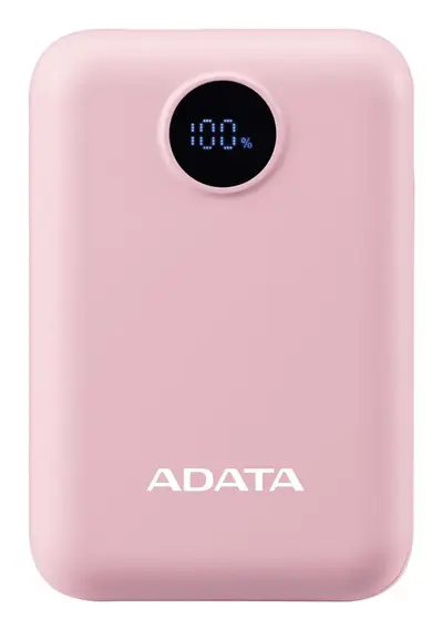 Power Bank digital Adata 10Ah, rosa