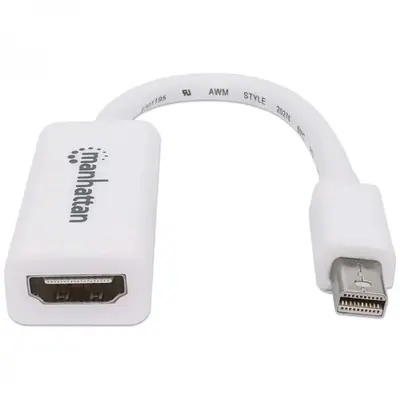Adaptador, Manhattan, 322461, Displayport Mini M a HDMI H 1080P