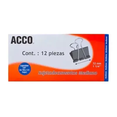 Sujeta documentos mediano ACCO capacidad 106 125 hojas