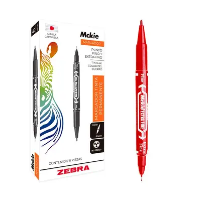 Marcador permanente ZEBRA doble punta