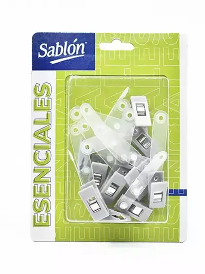 Broche caimán para gafete Sablón color gris