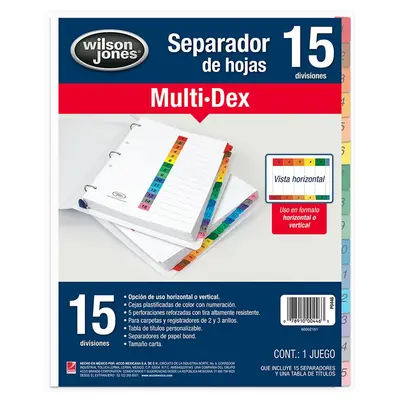 Separador multidex 15 divisiones ACCO