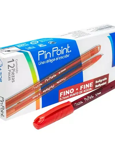 Bolígrafo fino Pin Point 0.7 mm color rojo
