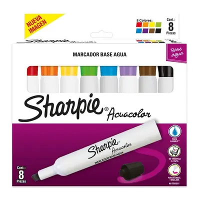 Sharpie acuacolor con 8 piezas
