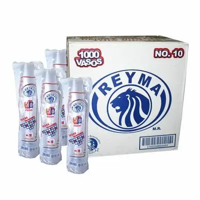 Vaso de plástico REYMA no.10 caja con 1000 piezas