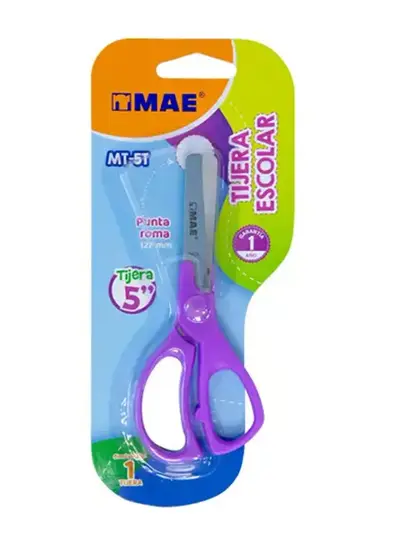 Tijera escolar MAE de 5 pulgadas colores