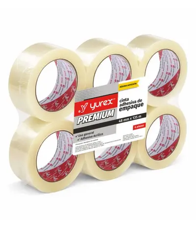 Cinta de empaque transparente YUREX 48 M