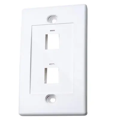 Tapa Faceplate, Intellinet, 163293, 2 Perforacion Blanco