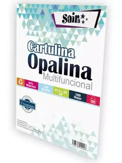 Paquete de cartulina opalina blancura