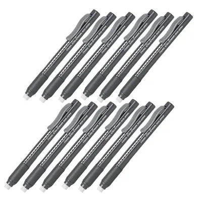 Goma clic erases grip Pentel negra caja 1 12 gomas