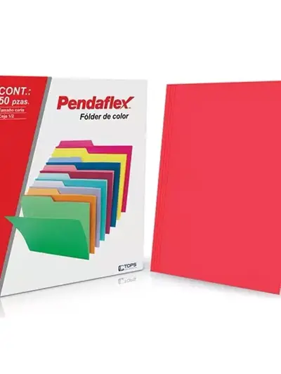 Folder de color Pendaflex carta color rojo