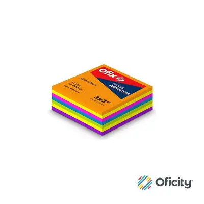 Block de notas adhesivas colores neon