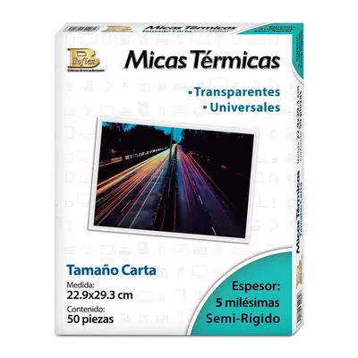 Mica Térmica marca MAE tamaño carta