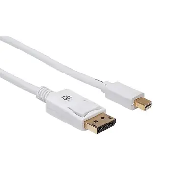 Cable Displayport, Manhattan, 307116, V1.2 M-m 2.0M Negro 4K60HZ, Blindado Macho-macho
