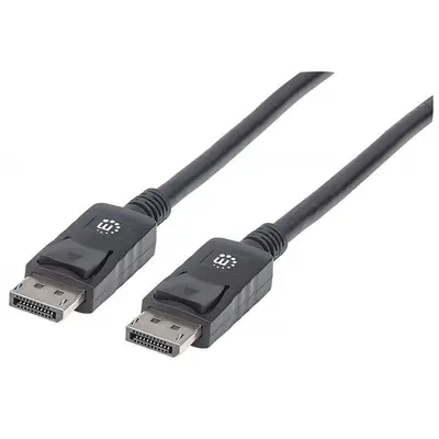 Cable Displayport, Manhattan, 307093, V1.2 M-m 3.0M Negro 4K60HZ
