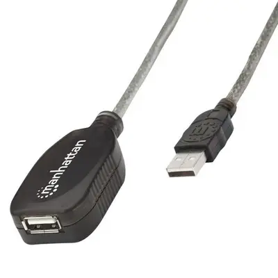 Cable USB, Manhattan, 519779, V2.0 Ext. Activa 4.9M