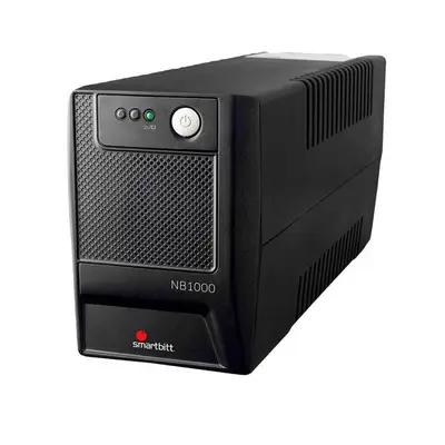 No-break Interactivo Smartbitt SBNB1000USB 1000VA/500W, Clavija Nema 5-15P, 6 Contactos Tipo Nema 5-15R con Respaldo de Baterias, Regulacion y Supresion de Picos, Proteccion RJ-11, Puerto USB