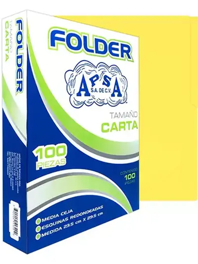 Folder canario APSA tamaño carta