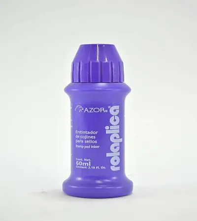 Tinta para sello Rolaplica Azor color violeta