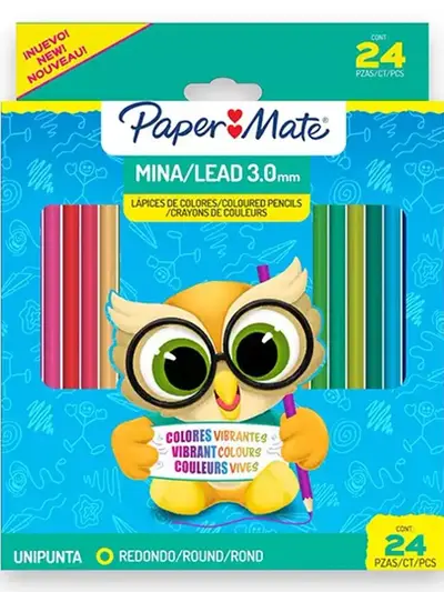Colores largos Paper Mate caja