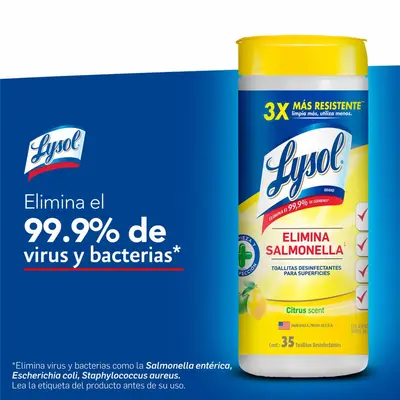 Toallas Lysol desinfectantes c/35