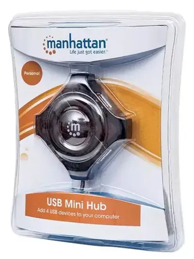 Hub Manhattan USB v2.0 4 puertos mini