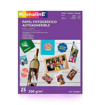 Papel fotografico autoadherible