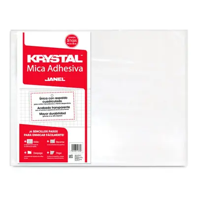 Mica adhesiva 50 cm x 65 cm bolsa