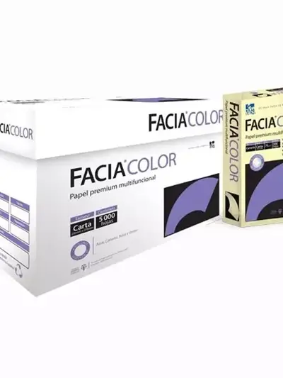 Caja de papel bond Facia Color tamaño carta
