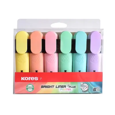 Resaltador kores Bright Line Plus pastel